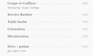 coiffeur hommes prix